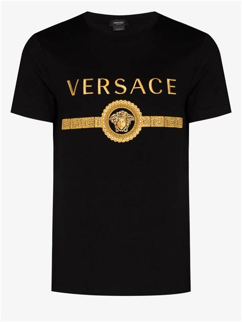 blue and black versace shirt|Versace collection t shirts.